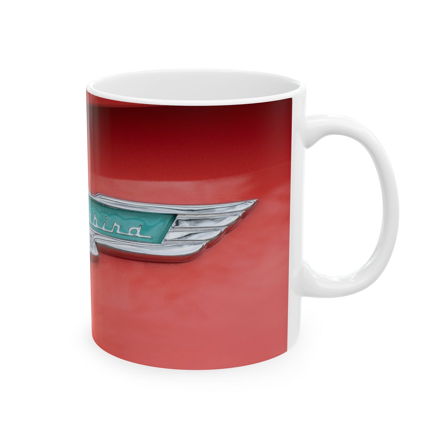 Ford Thunderbird classic car logo and insignia, beautifully adorning 11 and 15oz mugs.