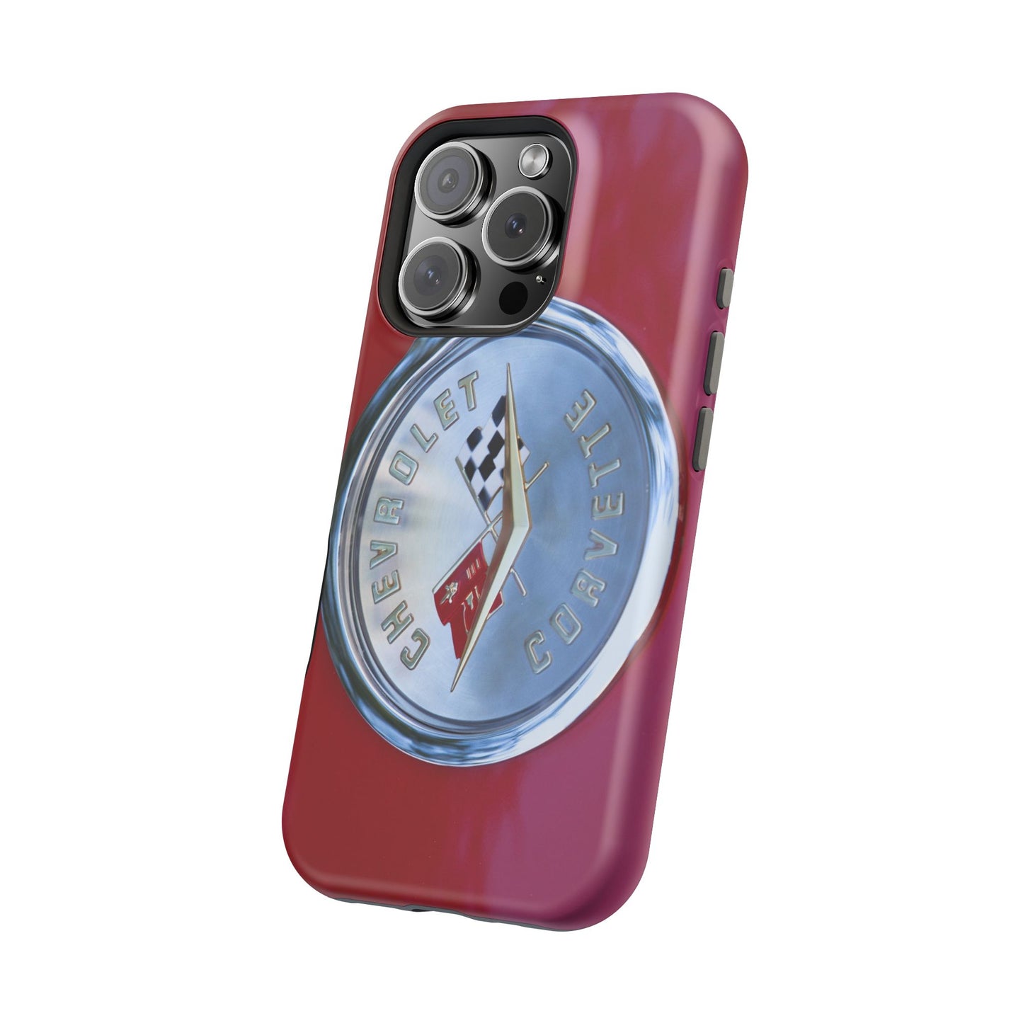 Car Enthusiast iPhone Case, Chevrolet Corvette Muscle Car Tough Case, Car Lover Accessories Gift, Custom Auto Logo Cover, Classic Vehicle