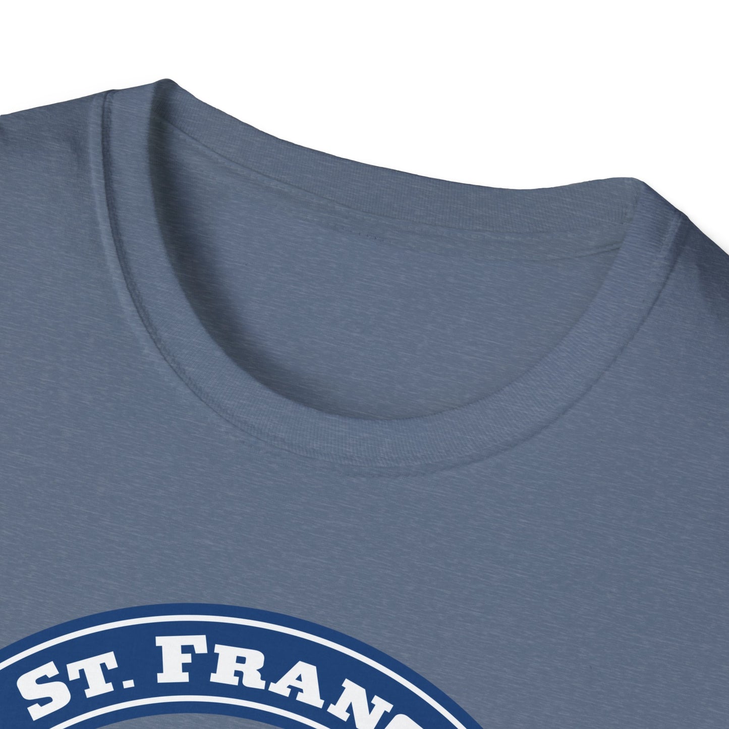 STFU St. Francis University Fictional Crest Plays on Contemporary T-Shirt Abbreviation and Adornment