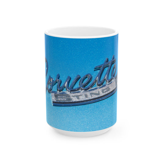 Chevrolet Corvette Stingray Ceramic Mug, Classic Car Lover Gift, Coffee Cup, Vintage Automobile Enthusiast Present, Hot Tea Mug, Car
