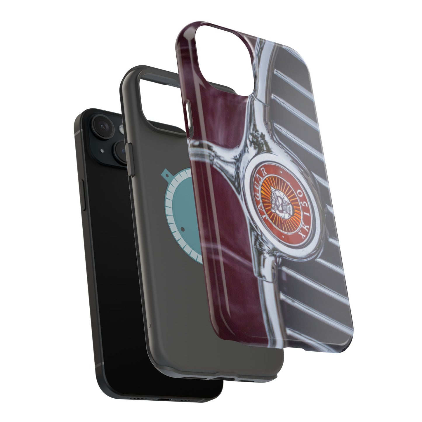 iPhone Cases, Jaguar XK 150 Sports Car Logo, Tough, Magnetic, Protective, Customizable, Car Lover Gift For Him, Father's Day
