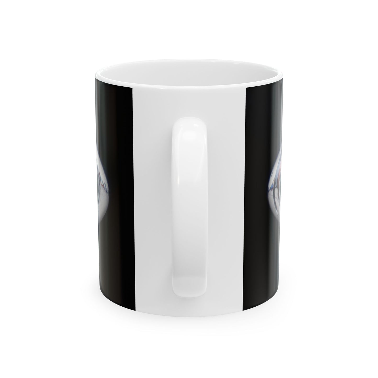 Copy of Fabulous Jaguar "Leaper" Classic Car Logo, Wrapped in Chrome and Ready for an 11 or 15oz Ceramic Mug.