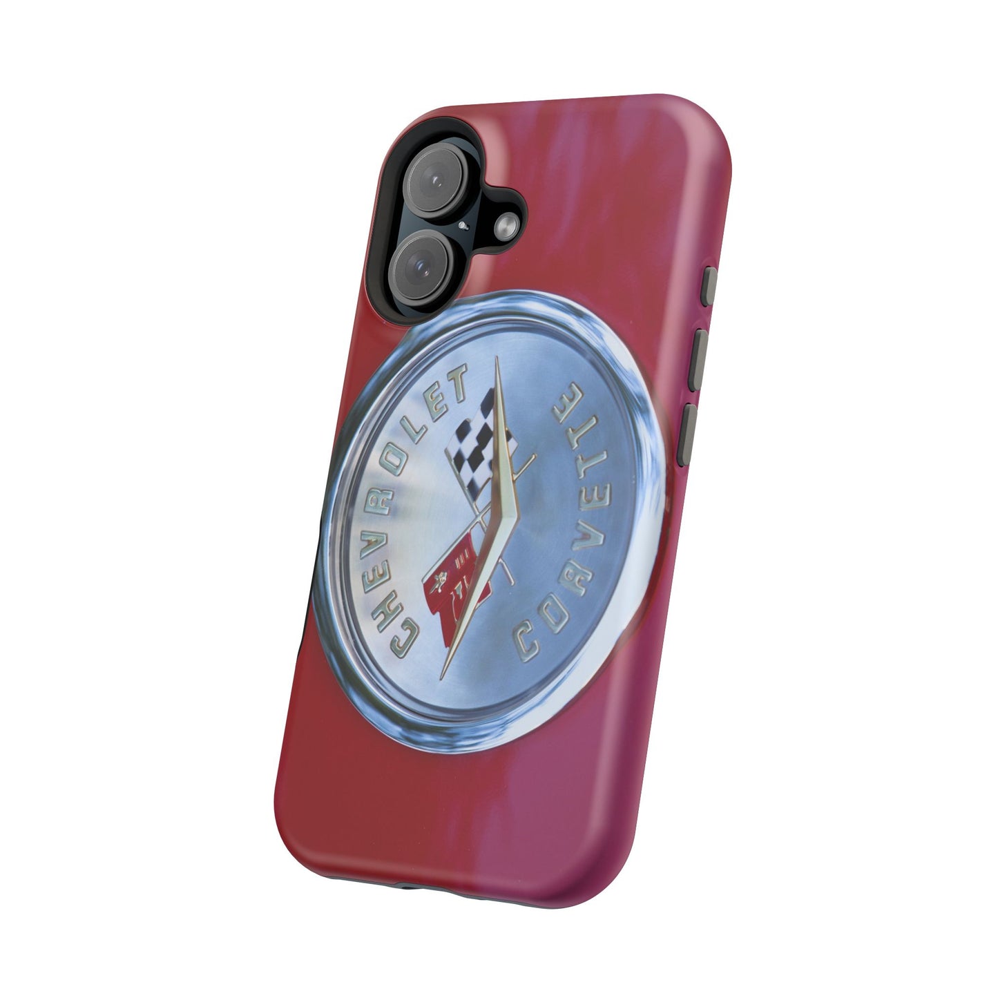 Car Enthusiast iPhone Case, Chevrolet Corvette Muscle Car Tough Case, Car Lover Accessories Gift, Custom Auto Logo Cover, Classic Vehicle