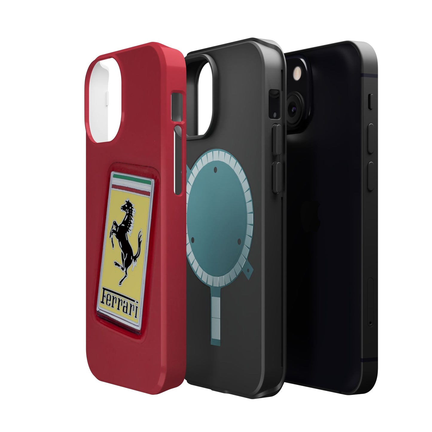 Magnetic iPhone Cases, Legendary Ferrari Badge Design, Tough Phone Case, Protective Cover, Custom Smartphone Shell, Unique Mobile Accessory
