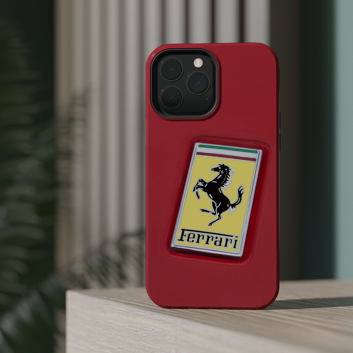 Magnetic iPhone Cases, Legendary Ferrari Badge Design, Tough Phone Case, Protective Cover, Custom Smartphone Shell, Unique Mobile Accessory