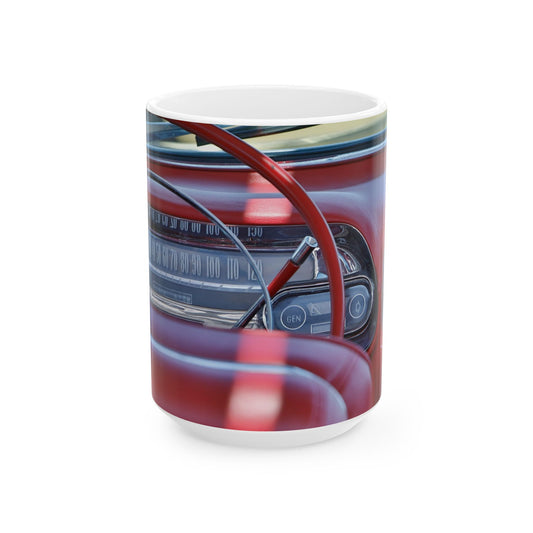 Vintage Crown Victoria classic car dashboard, looking good for 11 of 15oz beverage mugs.