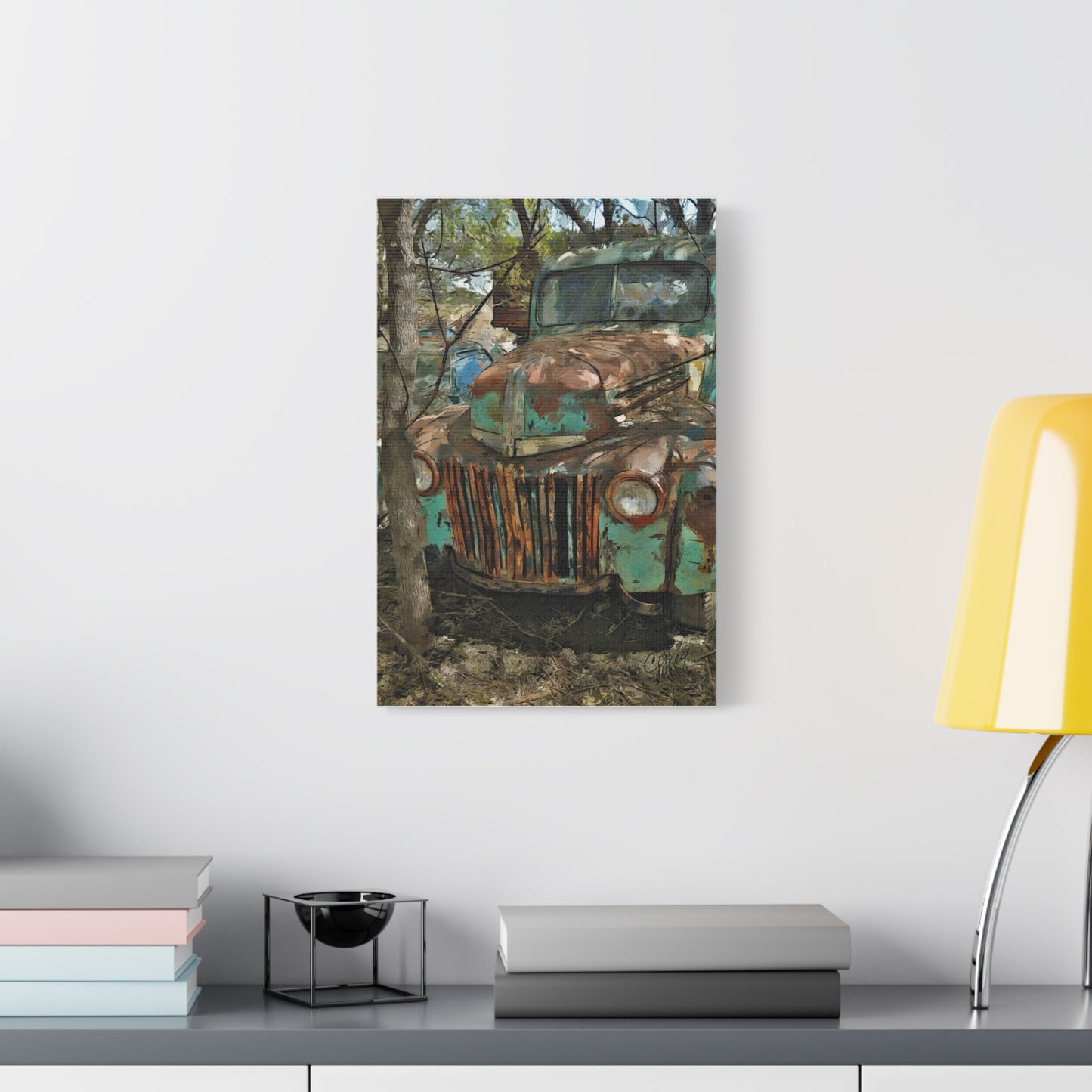 Canvas Wall Art - Abandoned Classic Ford Truck Found on a Minnesota Farm