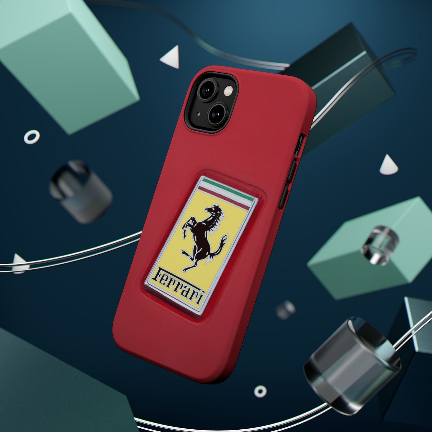 Magnetic iPhone Cases, Legendary Ferrari Badge Design, Tough Phone Case, Protective Cover, Custom Smartphone Shell, Unique Mobile Accessory