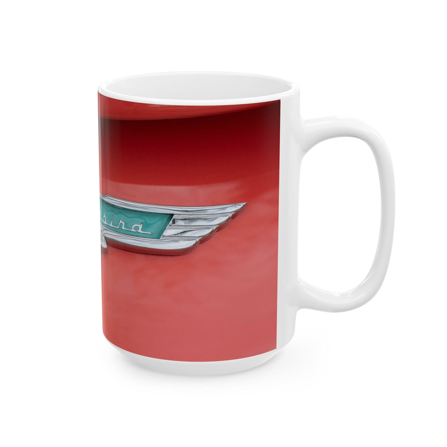 Ford Thunderbird classic car logo and insignia, beautifully adorning 11 and 15oz mugs.