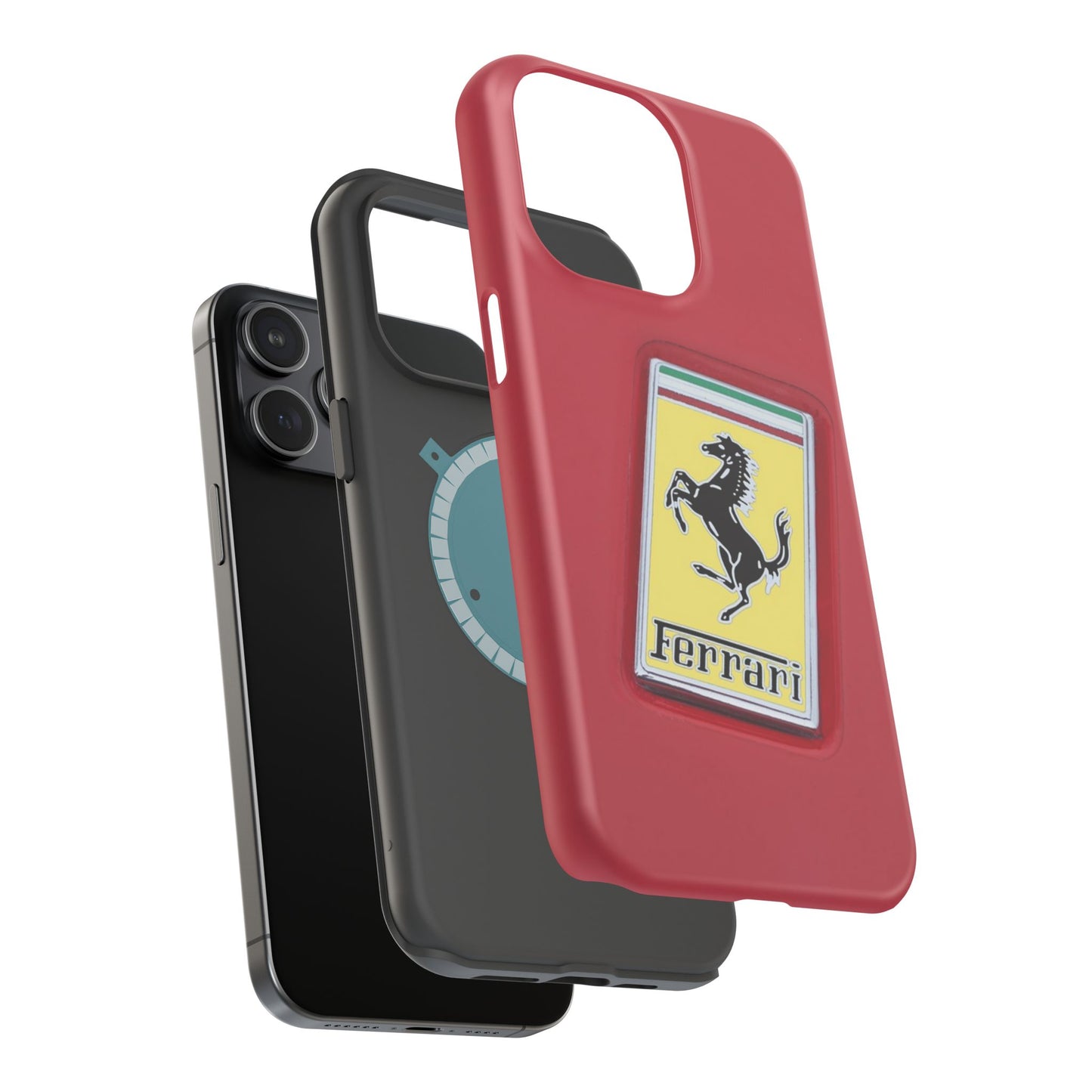 Magnetic iPhone Cases, Legendary Ferrari Badge Design, Tough Phone Case, Protective Cover, Custom Smartphone Shell, Unique Mobile Accessory
