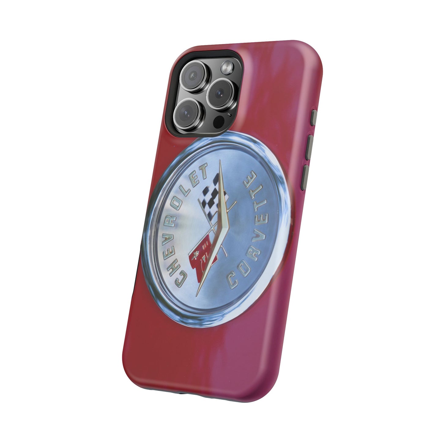 Car Enthusiast iPhone Case, Chevrolet Corvette Muscle Car Tough Case, Car Lover Accessories Gift, Custom Auto Logo Cover, Classic Vehicle