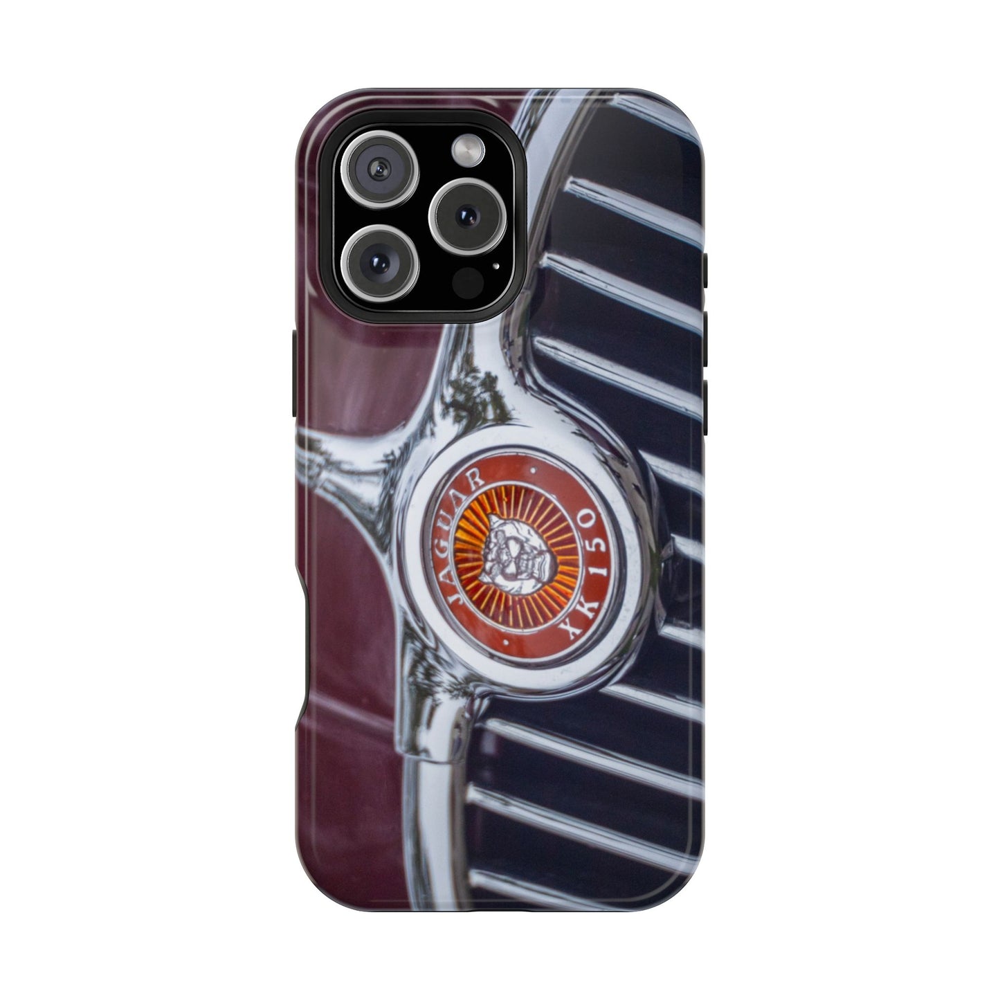 iPhone Cases, Jaguar XK 150 Sports Car Logo, Tough, Magnetic, Protective, Customizable, Car Lover Gift For Him, Father's Day