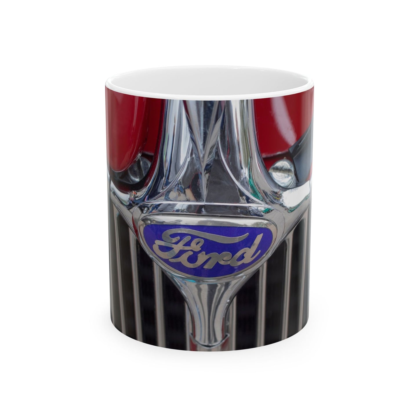 Ford auto logo and car grill, perfect for 11 or 15oz ceramic cups and mugs.
