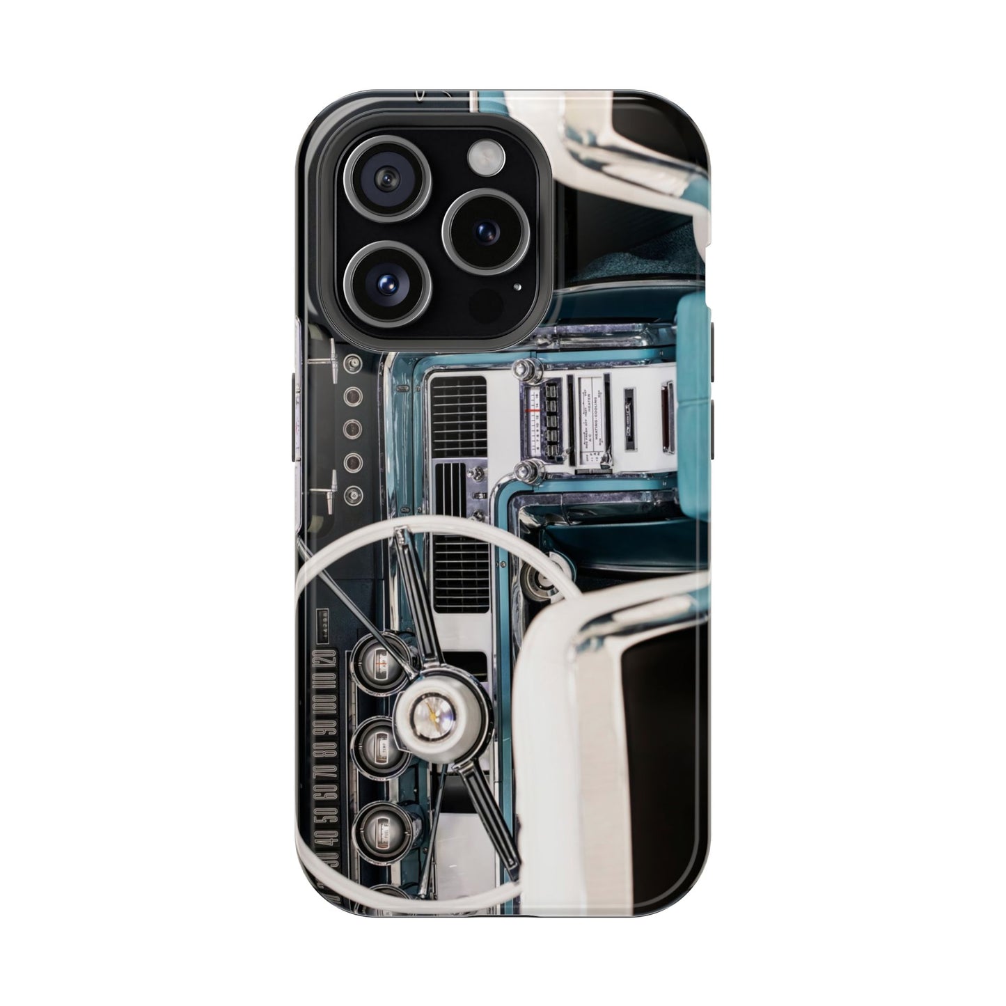 Vintage Car Dashboard Magnetic Tough Cases, 1964 Ford Thunderbird Phone Case, Automotive Gift, Car Lover Gift, Retro Auto Accessories, Car