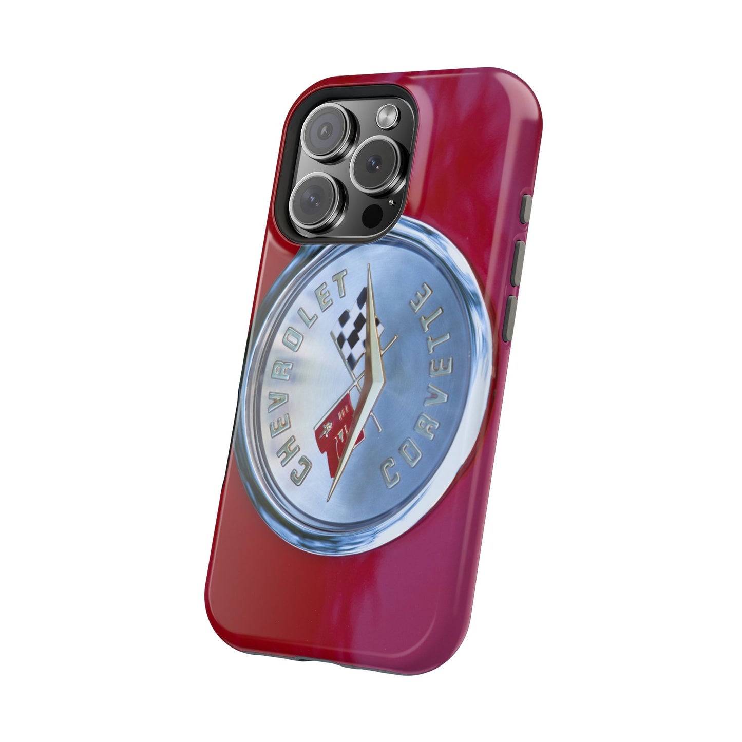Car Enthusiast iPhone Case, Chevrolet Corvette Muscle Car Tough Case, Car Lover Accessories Gift, Custom Auto Logo Cover, Classic Vehicle