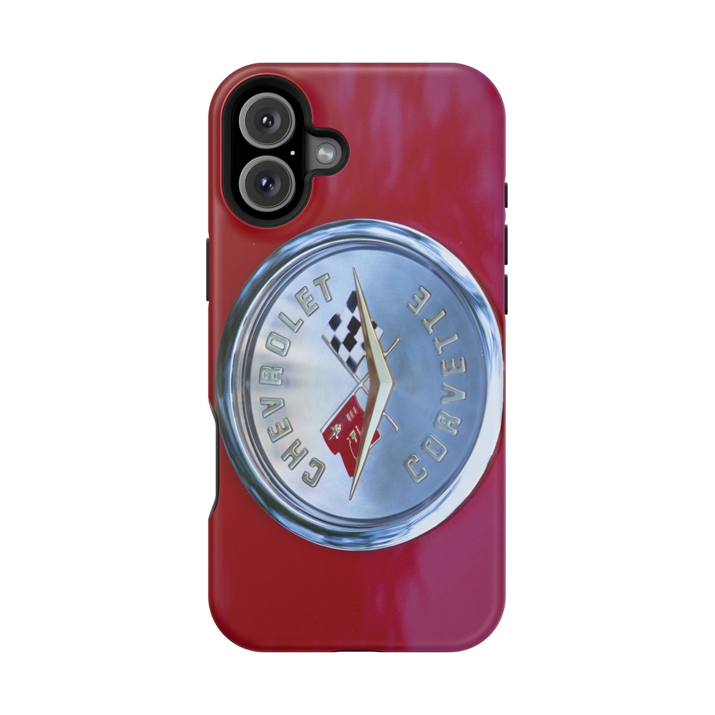 Car Enthusiast iPhone Case, Chevrolet Corvette Muscle Car Tough Case, Car Lover Accessories Gift, Custom Auto Logo Cover, Classic Vehicle