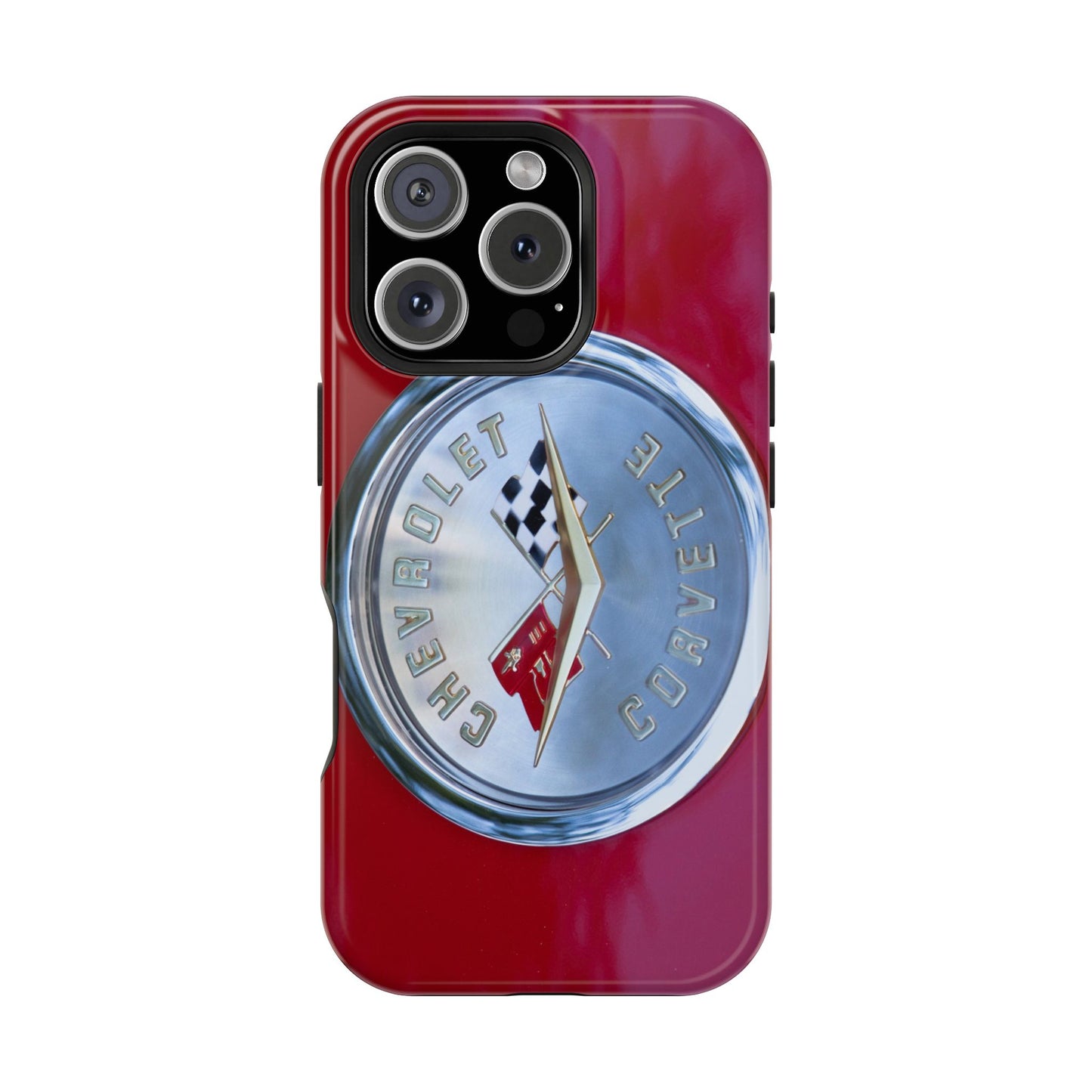 Car Enthusiast iPhone Case, Chevrolet Corvette Muscle Car Tough Case, Car Lover Accessories Gift, Custom Auto Logo Cover, Classic Vehicle