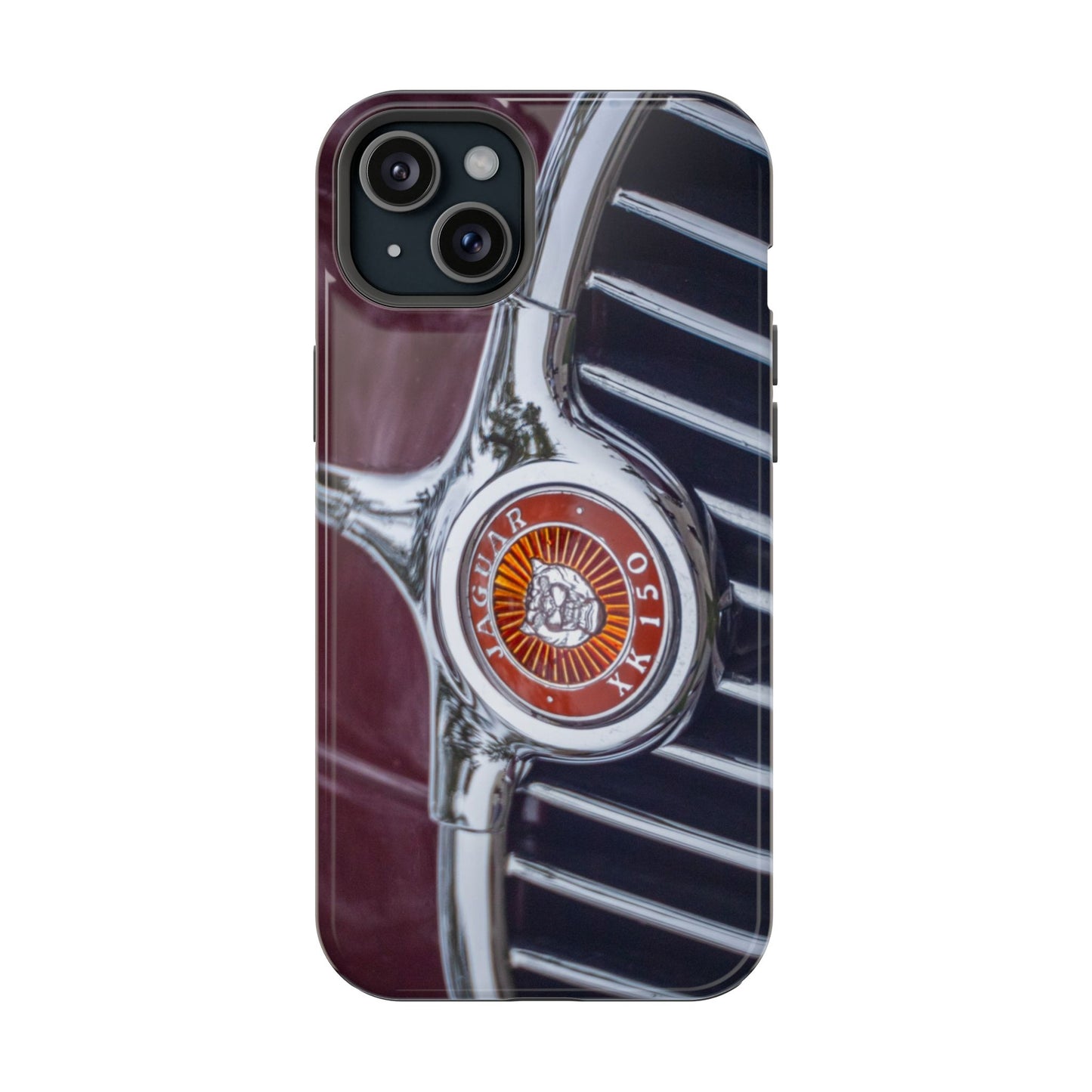iPhone Cases, Jaguar XK 150 Sports Car Logo, Tough, Magnetic, Protective, Customizable, Car Lover Gift For Him, Father's Day
