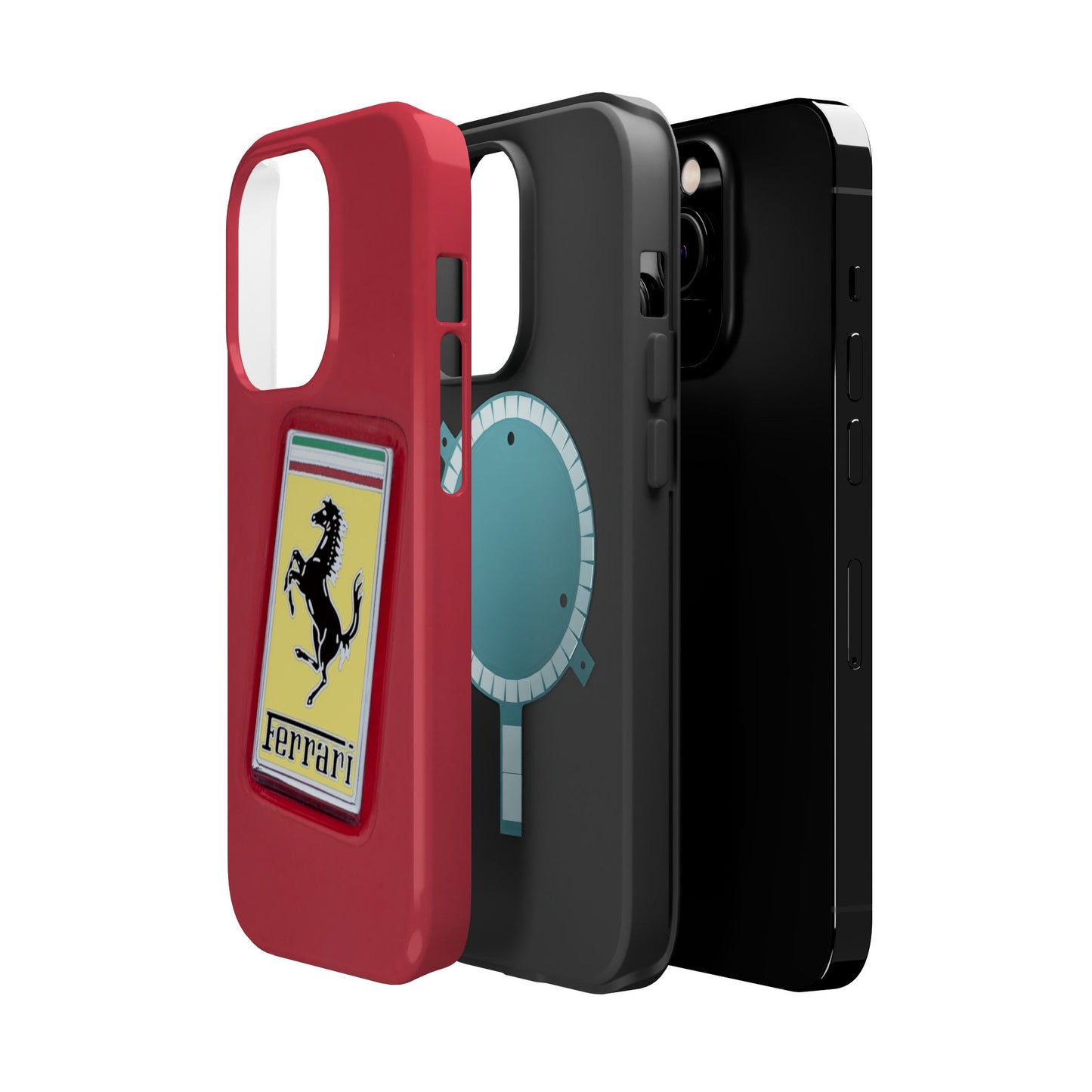 Magnetic iPhone Cases, Legendary Ferrari Badge Design, Tough Phone Case, Protective Cover, Custom Smartphone Shell, Unique Mobile Accessory