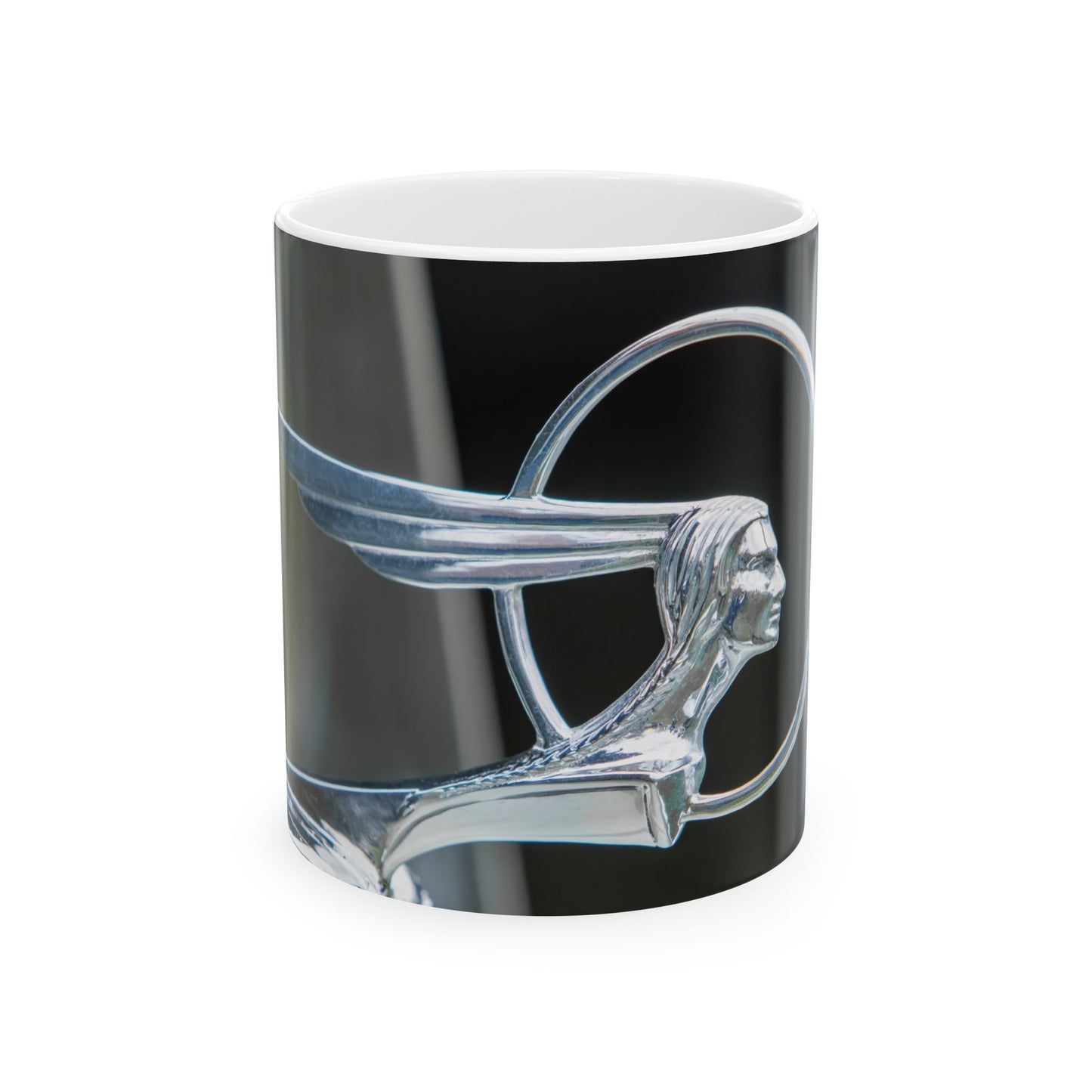 1933 Pontiac 601 Classic Car Hood Ornament of Chief Pontiac in Chrome and Ready to Frame 11 or 15oz /C/eramic Mugs.