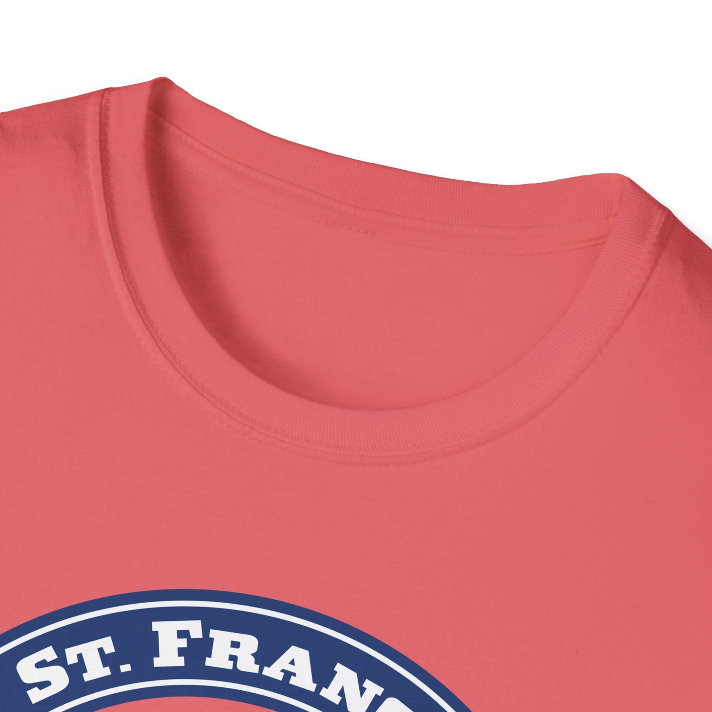 STFU St. Francis University Fictional Crest Plays on Contemporary T-Shirt Abbreviation and Adornment