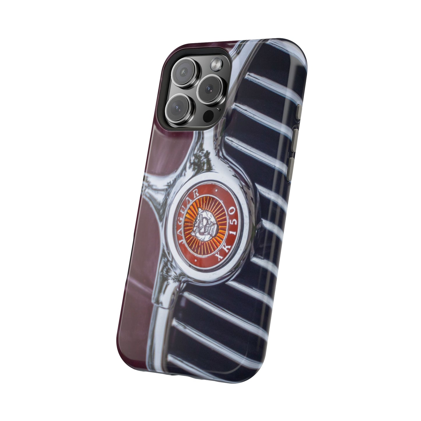 iPhone Cases, Jaguar XK 150 Sports Car Logo, Tough, Magnetic, Protective, Customizable, Car Lover Gift For Him, Father's Day