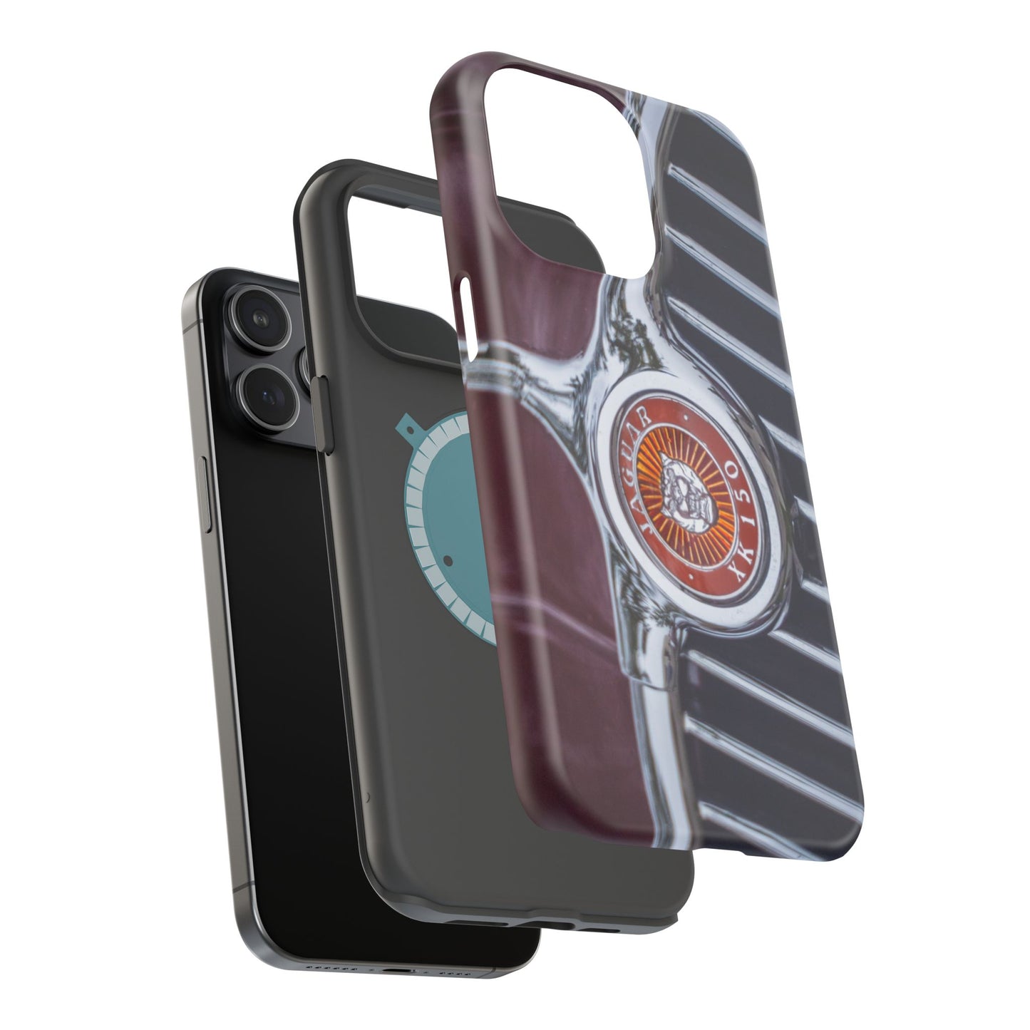 iPhone Cases, Jaguar XK 150 Sports Car Logo, Tough, Magnetic, Protective, Customizable, Car Lover Gift For Him, Father's Day