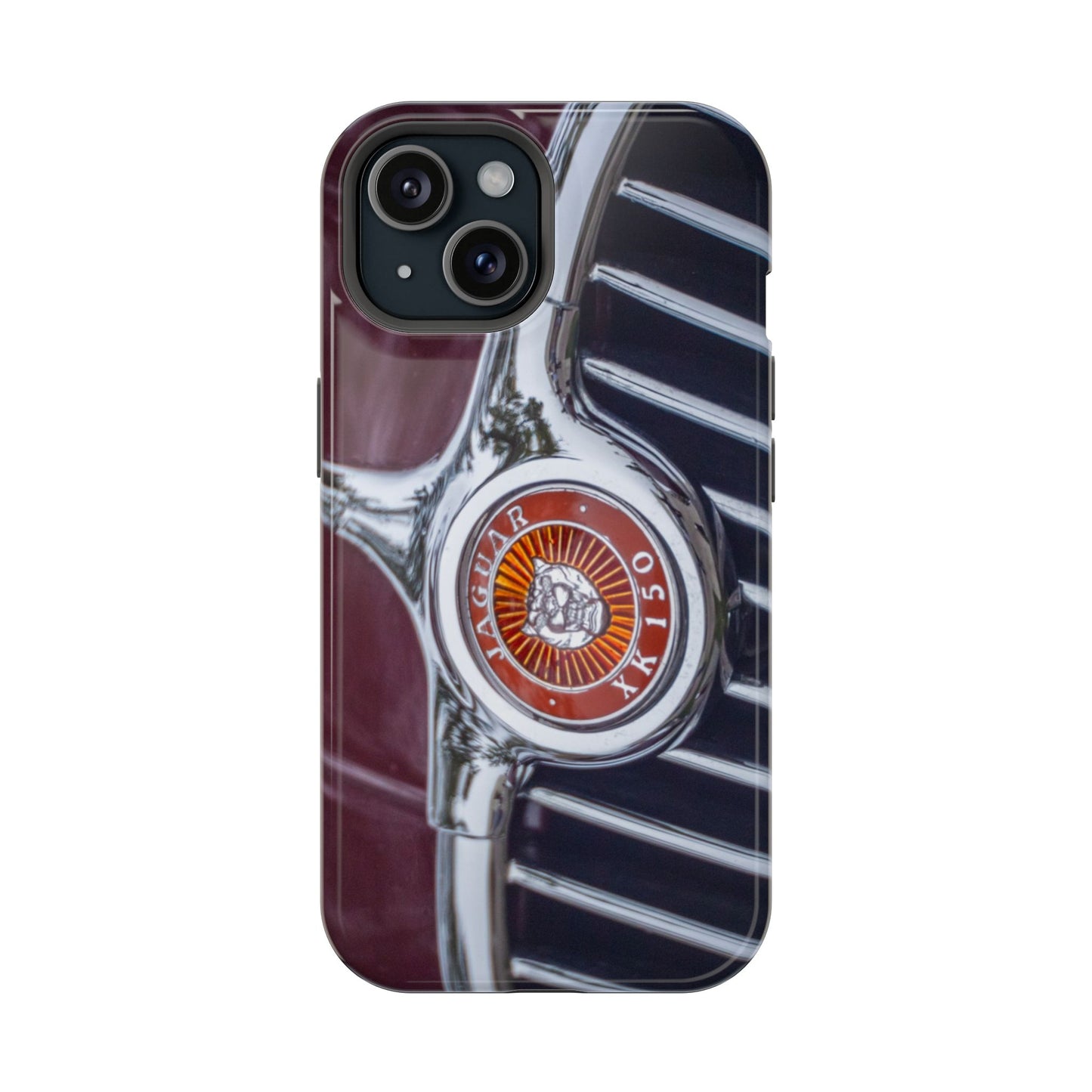 iPhone Cases, Jaguar XK 150 Sports Car Logo, Tough, Magnetic, Protective, Customizable, Car Lover Gift For Him, Father's Day