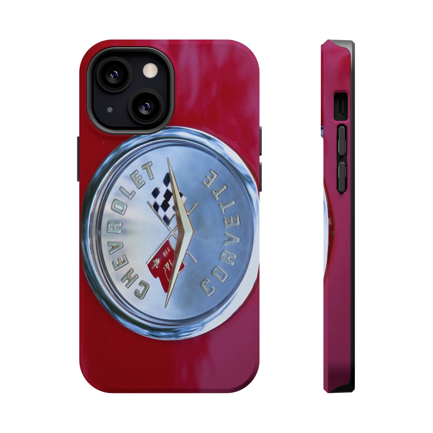 Car Enthusiast iPhone Case, Chevrolet Corvette Muscle Car Tough Case, Car Lover Accessories Gift, Custom Auto Logo Cover, Classic Vehicle