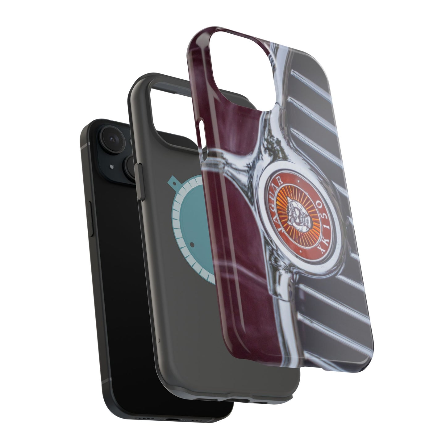 iPhone Cases, Jaguar XK 150 Sports Car Logo, Tough, Magnetic, Protective, Customizable, Car Lover Gift For Him, Father's Day