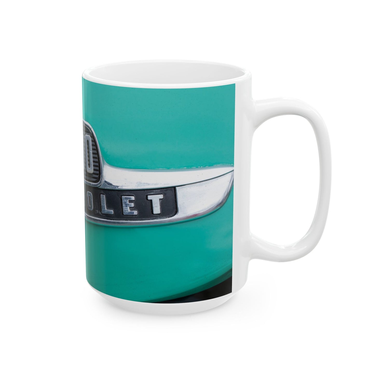 Chevrolet 3100 pickup truck classic car chrome logo for 11 or 15oz cups or mugs.