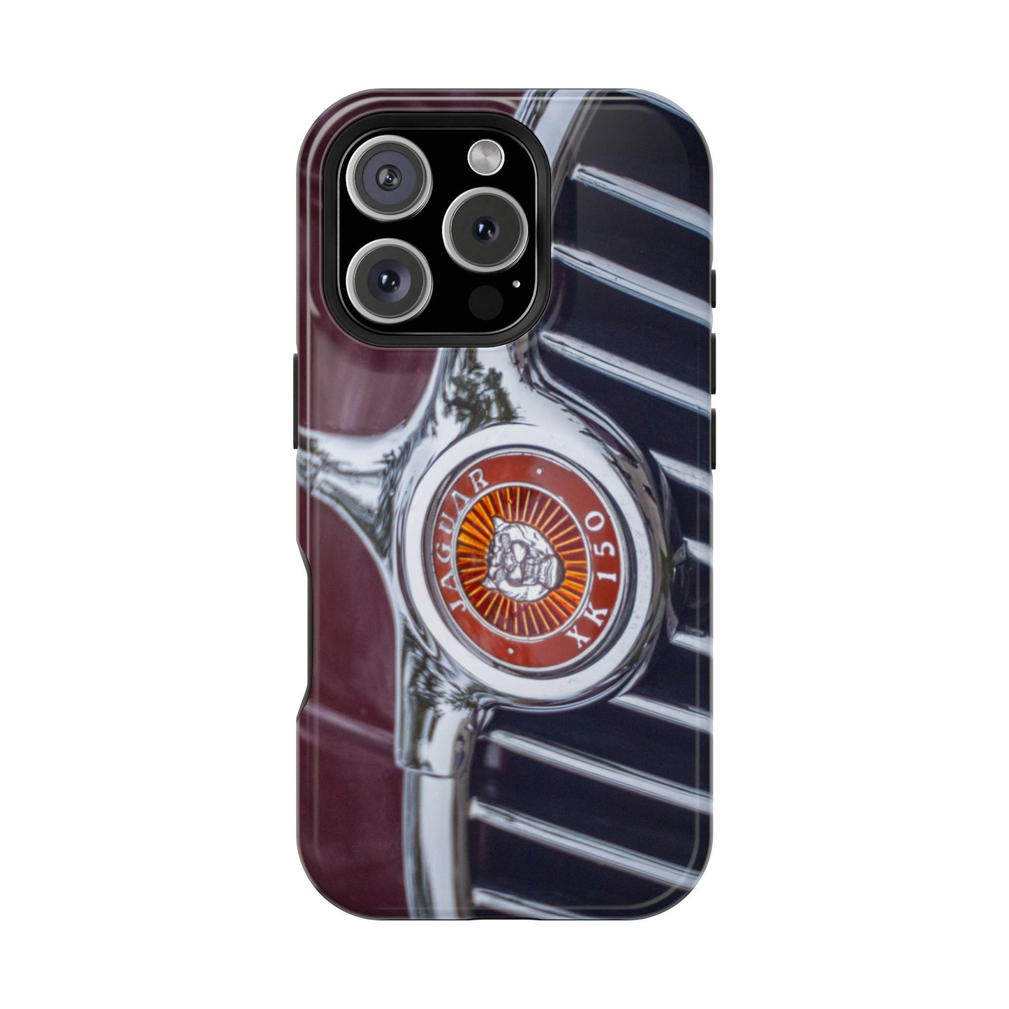 iPhone Cases, Jaguar XK 150 Sports Car Logo, Tough, Magnetic, Protective, Customizable, Car Lover Gift For Him, Father's Day