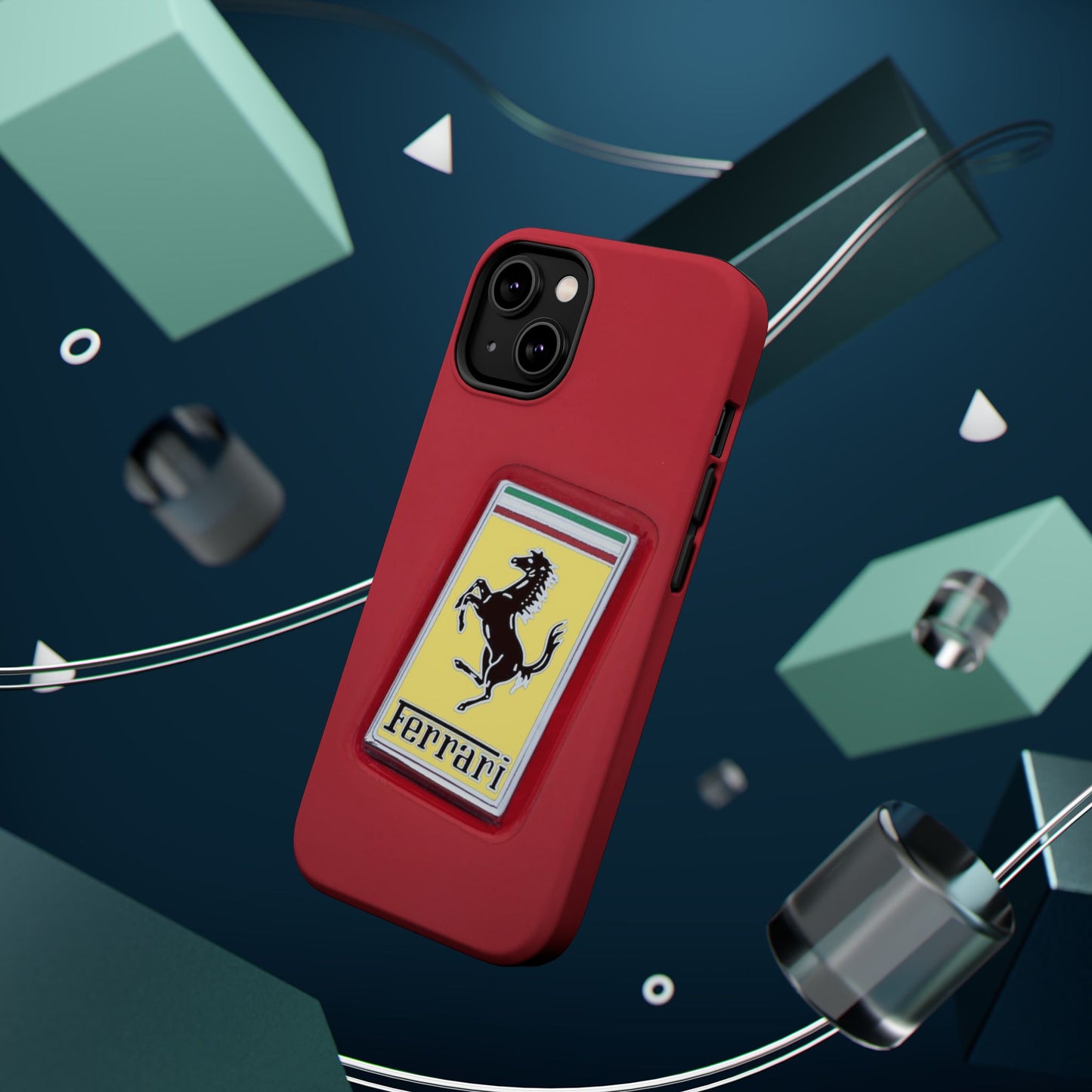 Magnetic iPhone Cases, Legendary Ferrari Badge Design, Tough Phone Case, Protective Cover, Custom Smartphone Shell, Unique Mobile Accessory