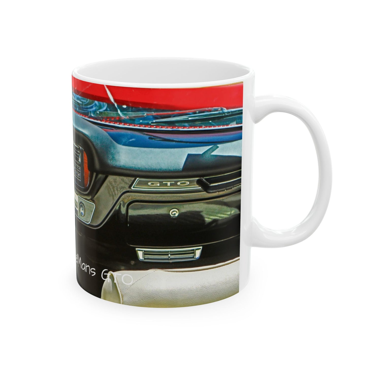 Muscle Car Ceramic Mug, 1965 Pontiac LeMans GTO, Coffee Cup, Gift for Car Enthusiast, Hot Rod Lover, Vintage Vehicle Collector, Father's Day