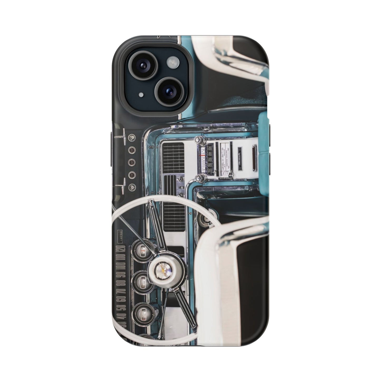 Vintage Car Dashboard Magnetic Tough Cases, 1964 Ford Thunderbird Phone Case, Automotive Gift, Car Lover Gift, Retro Auto Accessories, Car