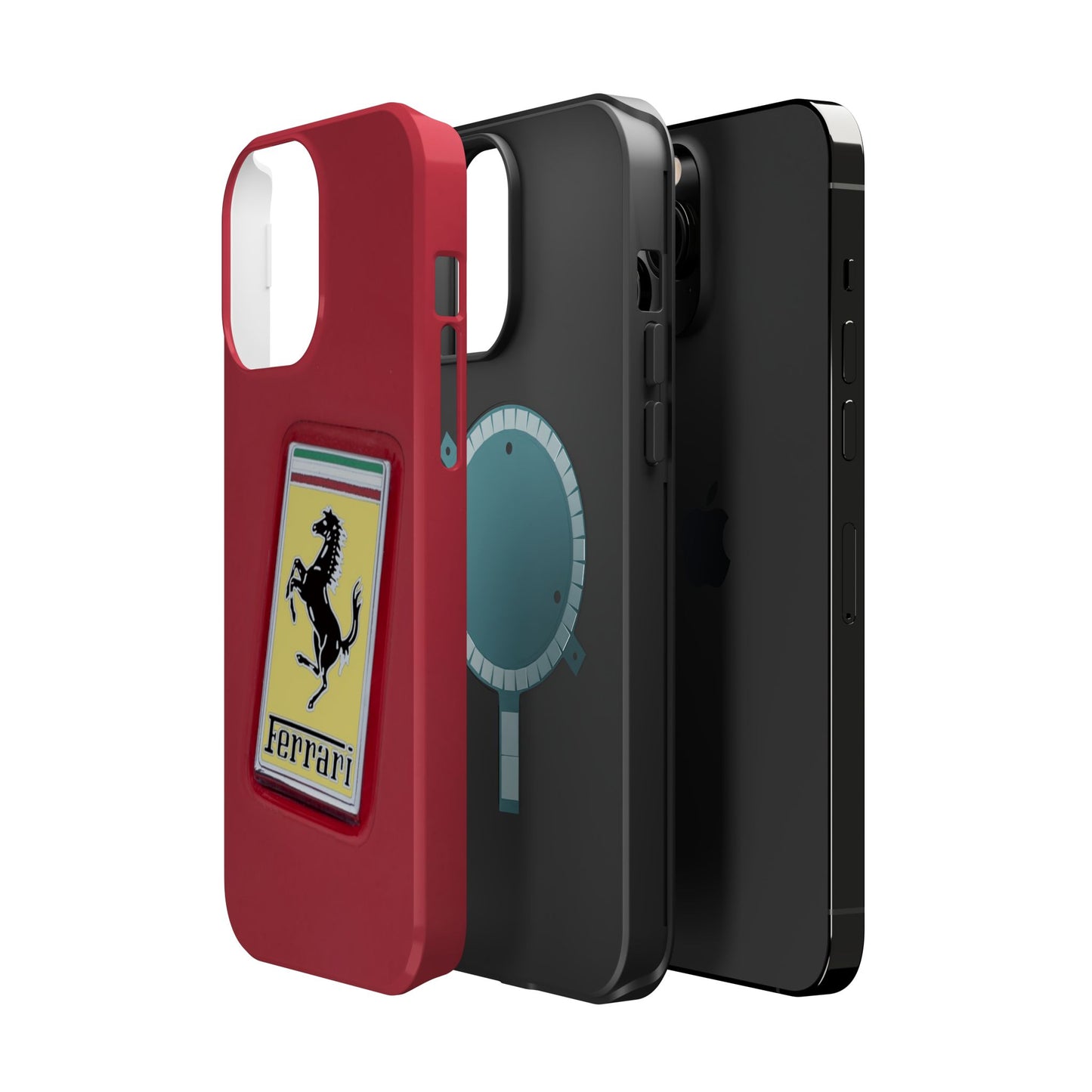 Magnetic iPhone Cases, Legendary Ferrari Badge Design, Tough Phone Case, Protective Cover, Custom Smartphone Shell, Unique Mobile Accessory