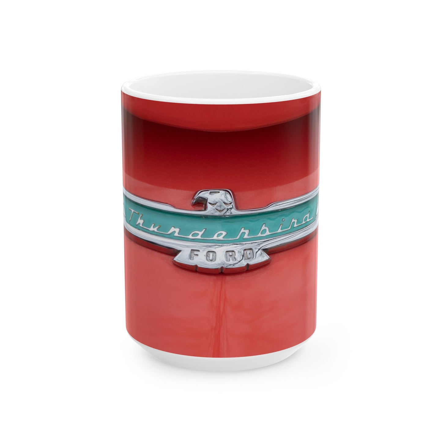 Ford Thunderbird classic car logo and insignia, beautifully adorning 11 and 15oz mugs.