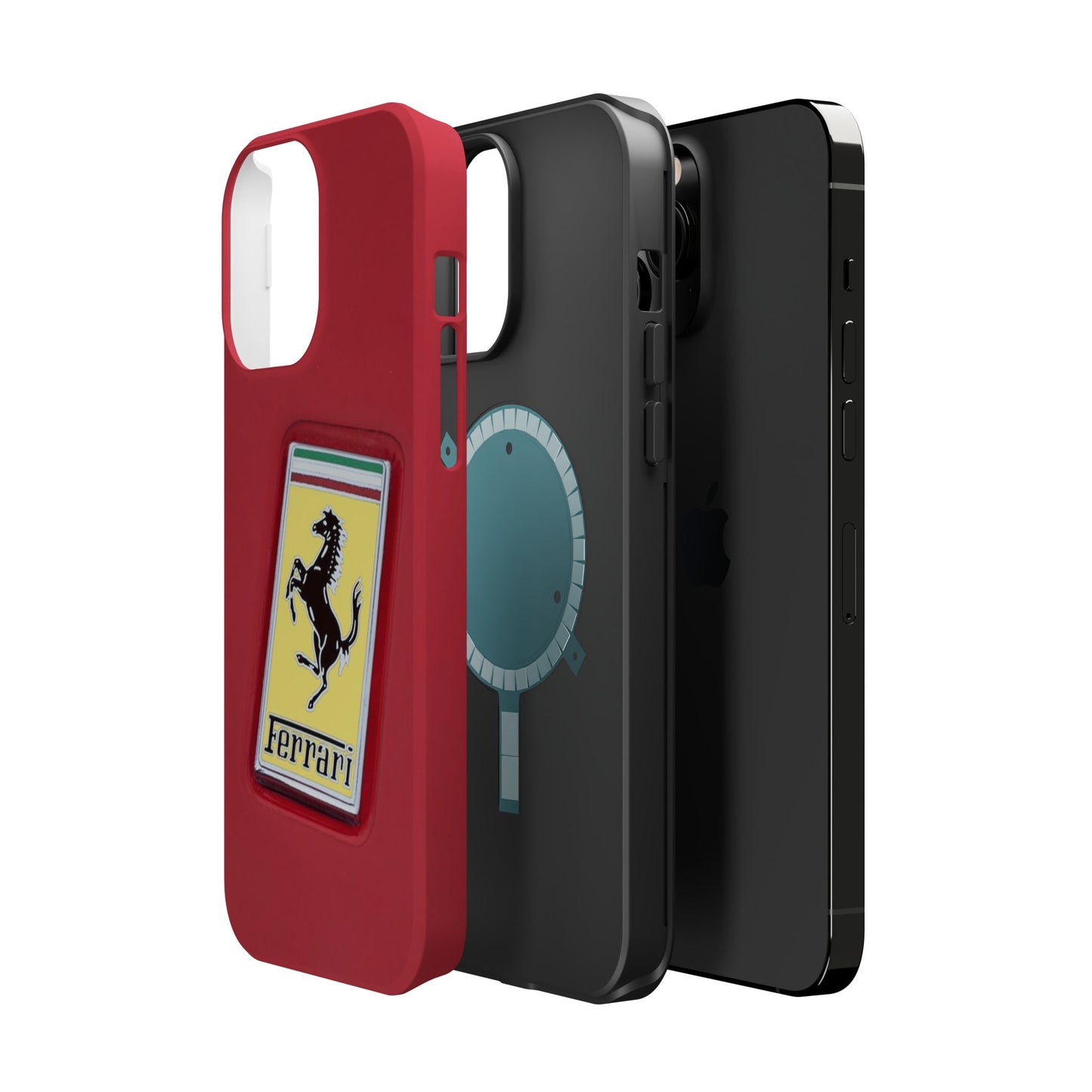 Magnetic iPhone Cases, Legendary Ferrari Badge Design, Tough Phone Case, Protective Cover, Custom Smartphone Shell, Unique Mobile Accessory