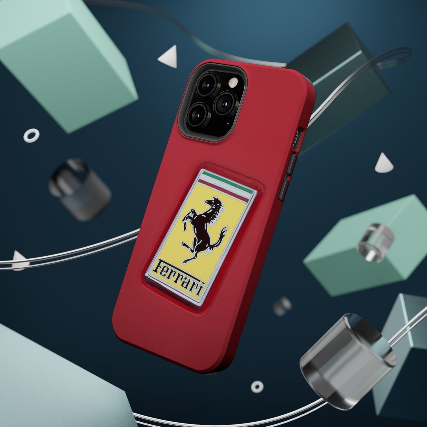 Magnetic iPhone Cases, Legendary Ferrari Badge Design, Tough Phone Case, Protective Cover, Custom Smartphone Shell, Unique Mobile Accessory