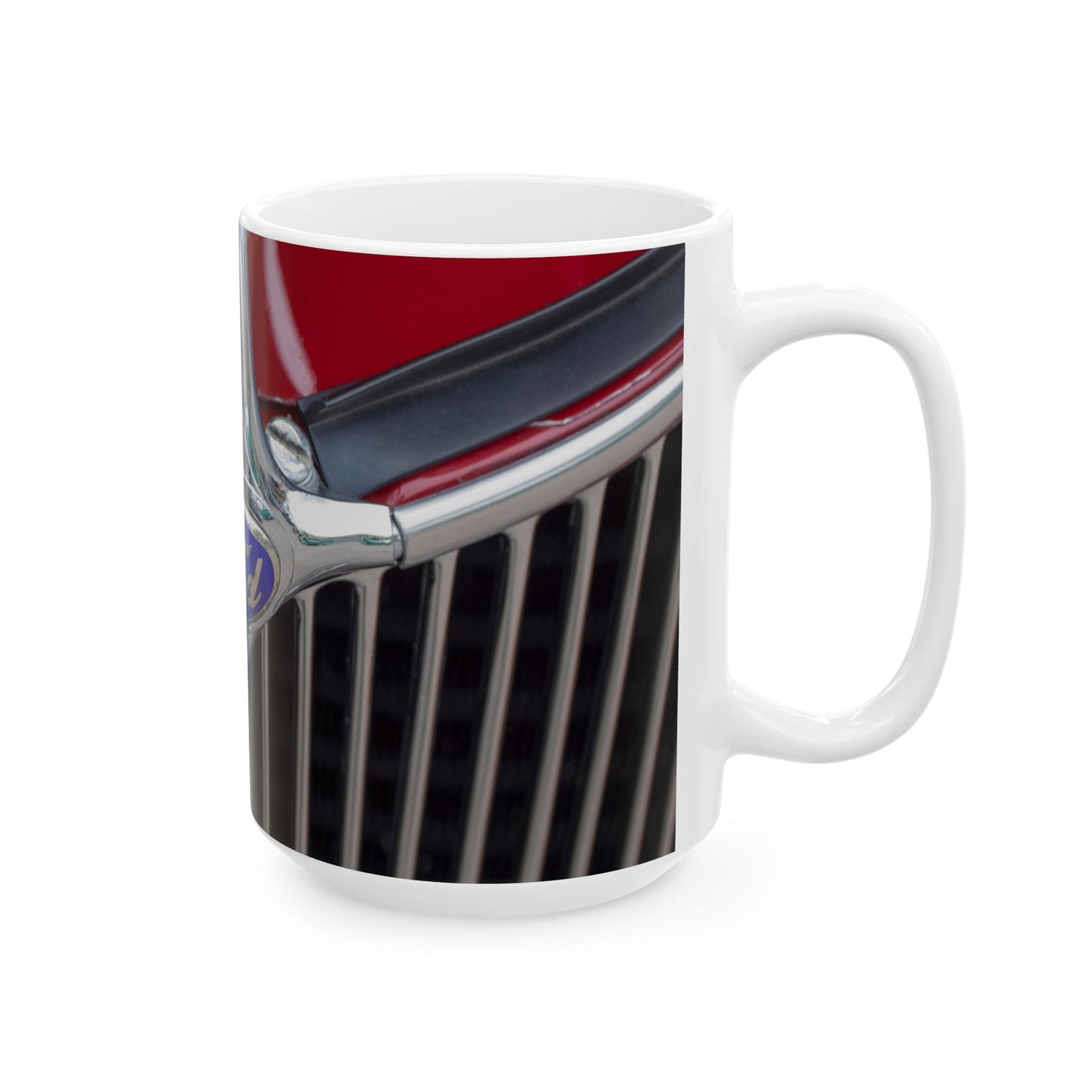 Ford auto logo and car grill, perfect for 11 or 15oz ceramic cups and mugs.