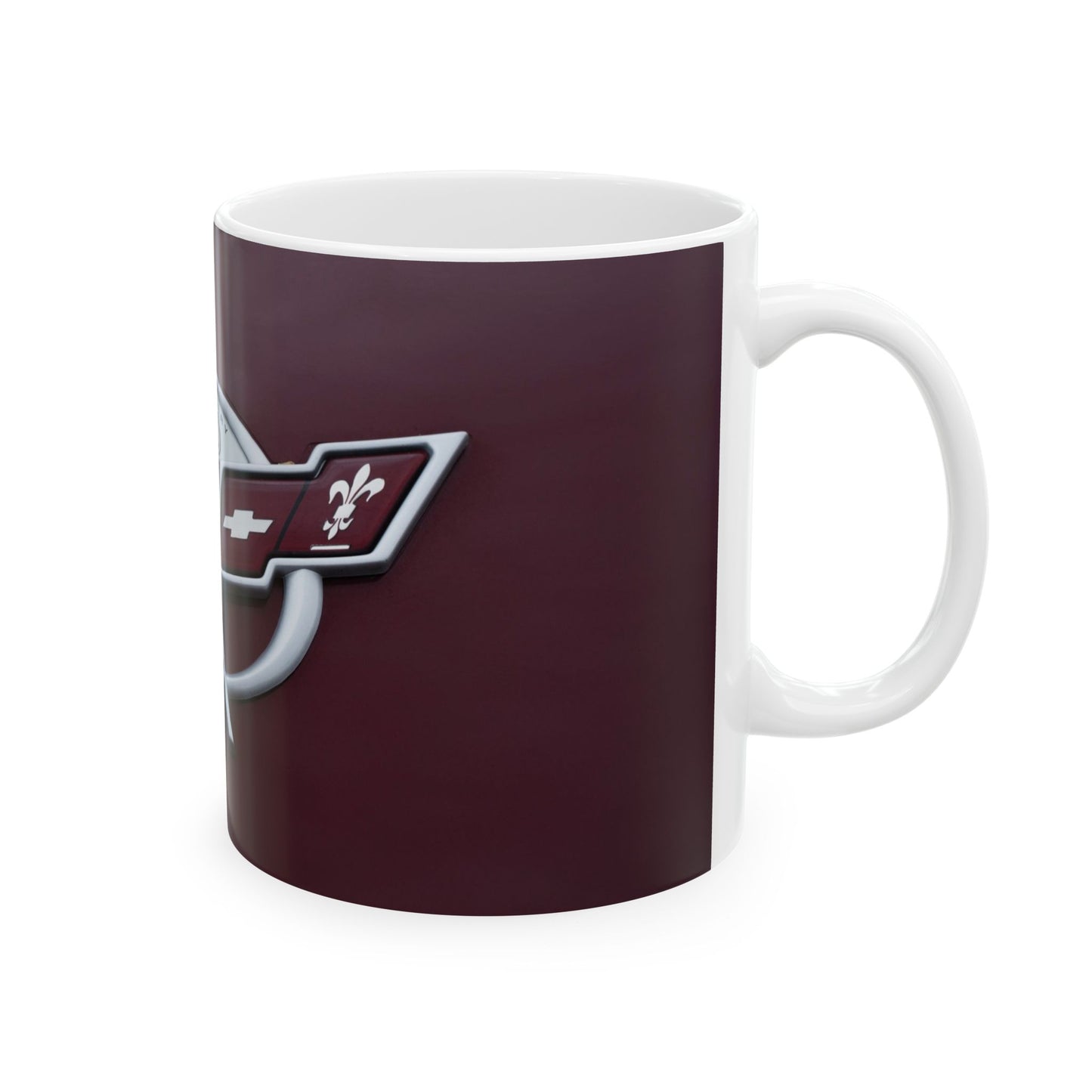 Chevrolet Corvette classic car 50th Anniversary auto logo for 11 or 15oz cups or mugs.