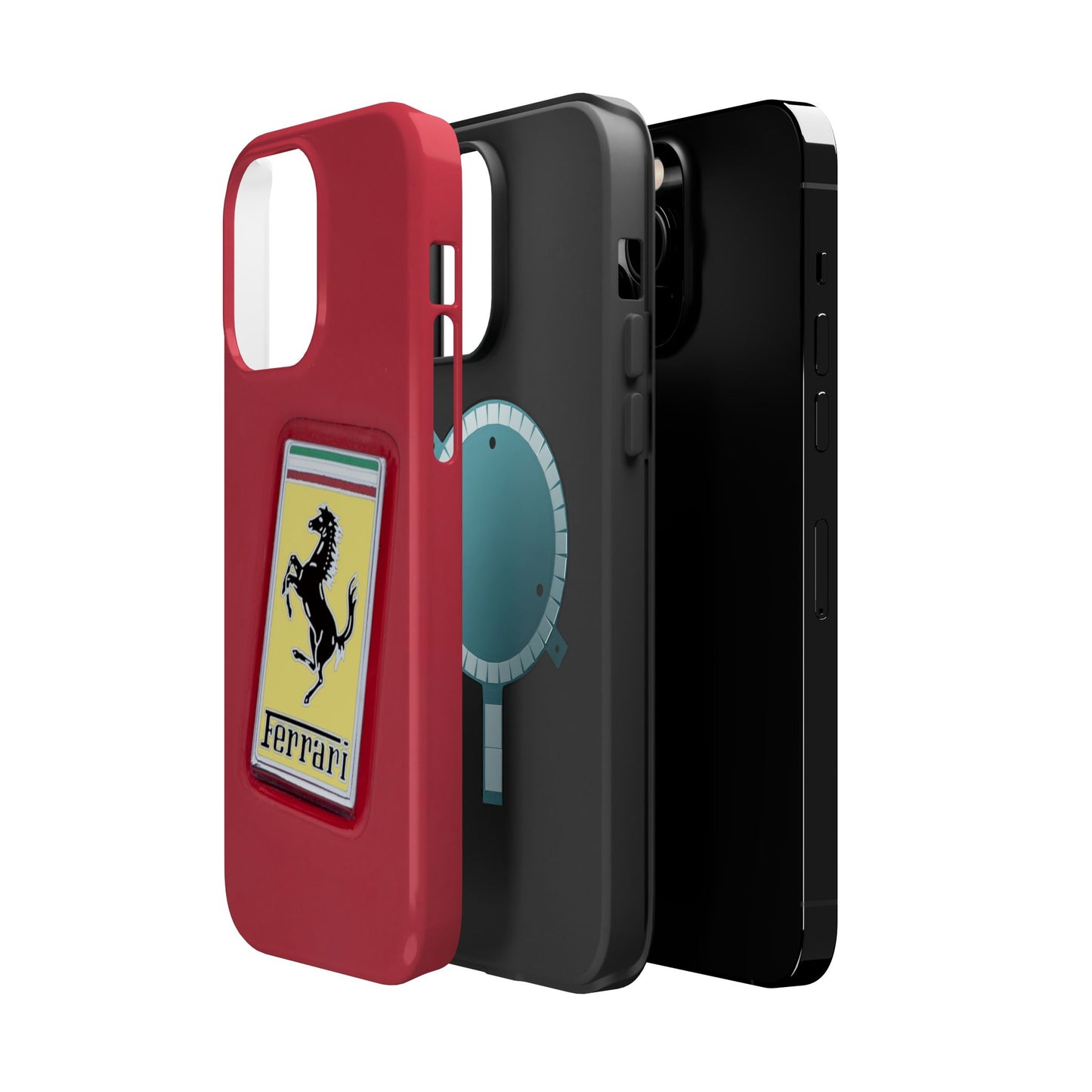 Magnetic iPhone Cases, Legendary Ferrari Badge Design, Tough Phone Case, Protective Cover, Custom Smartphone Shell, Unique Mobile Accessory