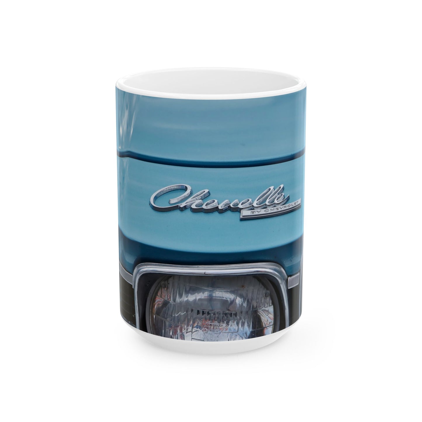 Vintage Muscle Car Ceramic Mug, Retro Auto Coffee Cup, Classic Vehicle Drinkware, Gift for Him, Classic Chevelle, Chevrolet, Classic Car,