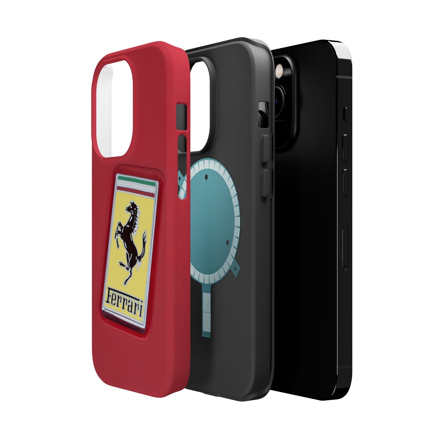 Magnetic iPhone Cases, Legendary Ferrari Badge Design, Tough Phone Case, Protective Cover, Custom Smartphone Shell, Unique Mobile Accessory