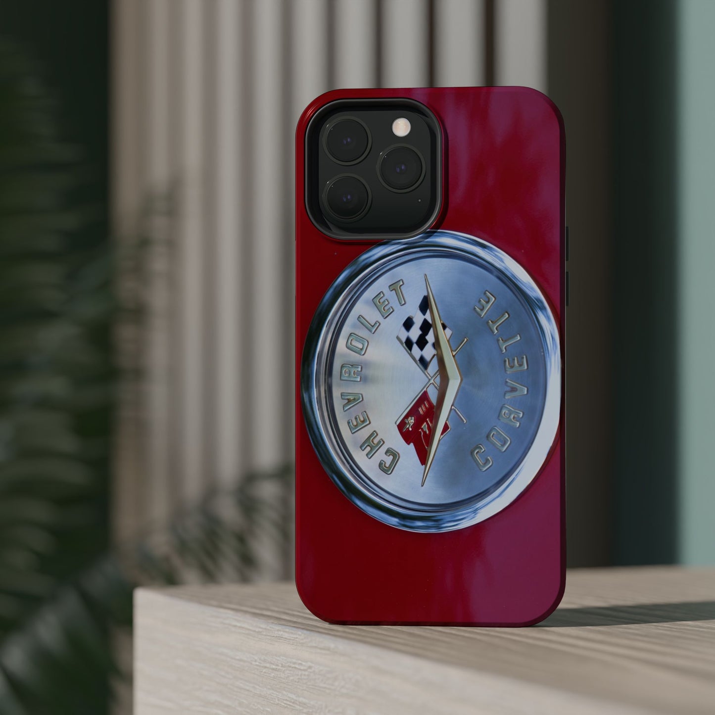 Car Enthusiast iPhone Case, Chevrolet Corvette Muscle Car Tough Case, Car Lover Accessories Gift, Custom Auto Logo Cover, Classic Vehicle