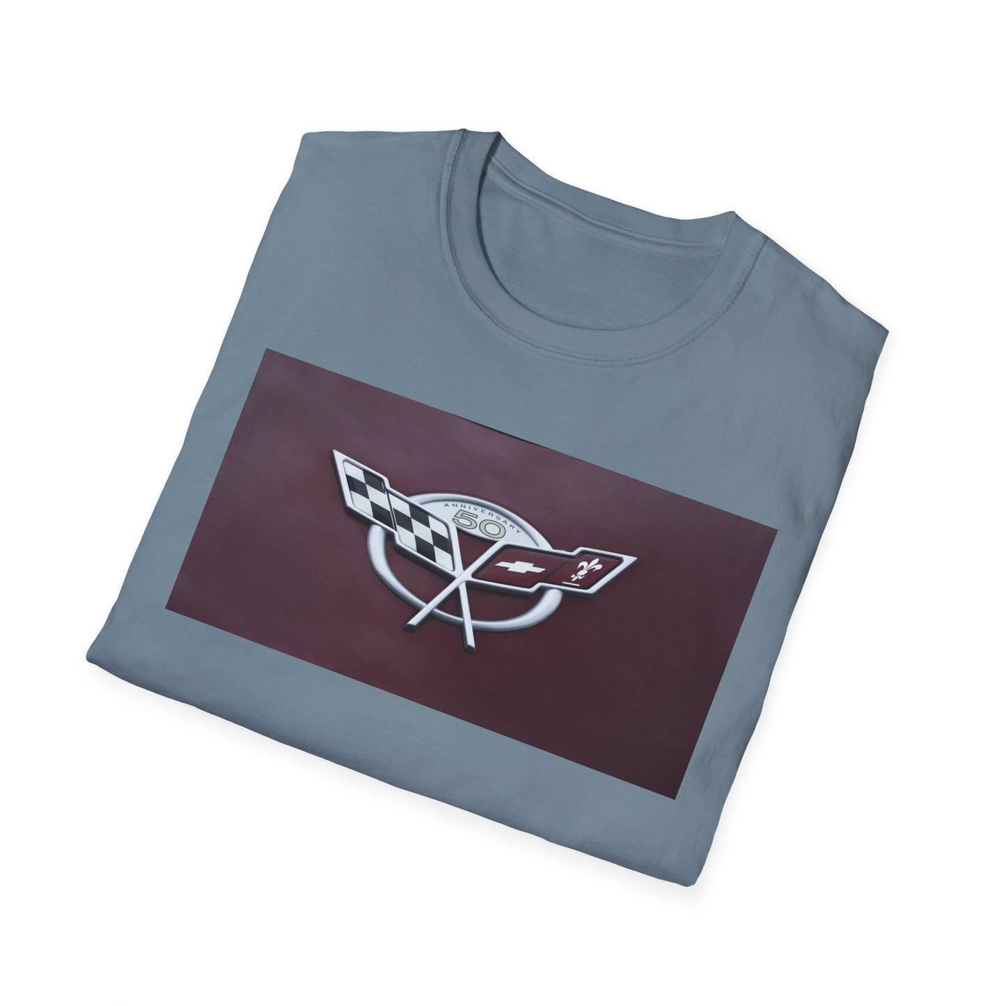 Corvette Stingray 50th Anniversary Classic Muscle Car Badge T-Shirt