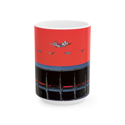 Chevrolet Corvette Ceramic Mug, 1961 Sports Car Gift Cup, Vintage Automobile Coffee Mug, Classic Car Enthusiast Present, Car Lover Kitchen