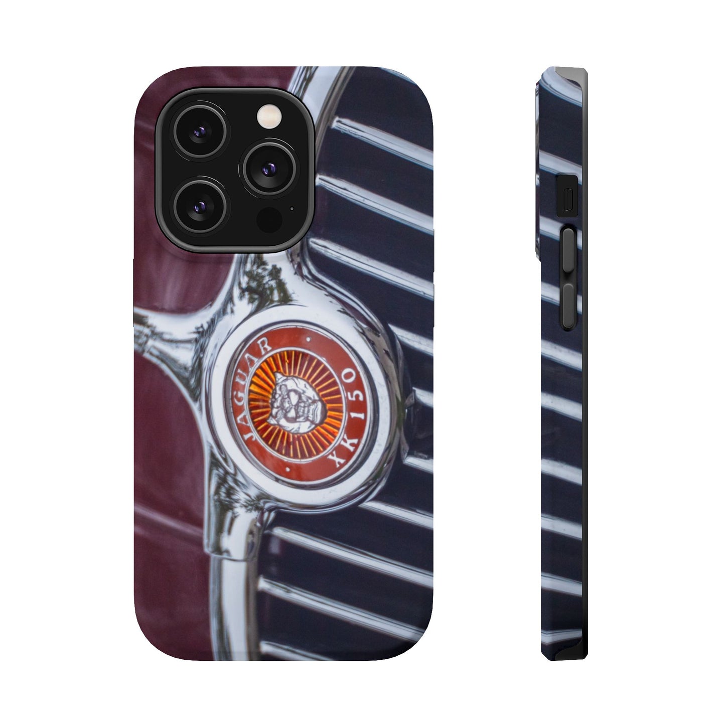 iPhone Cases, Jaguar XK 150 Sports Car Logo, Tough, Magnetic, Protective, Customizable, Car Lover Gift For Him, Father's Day