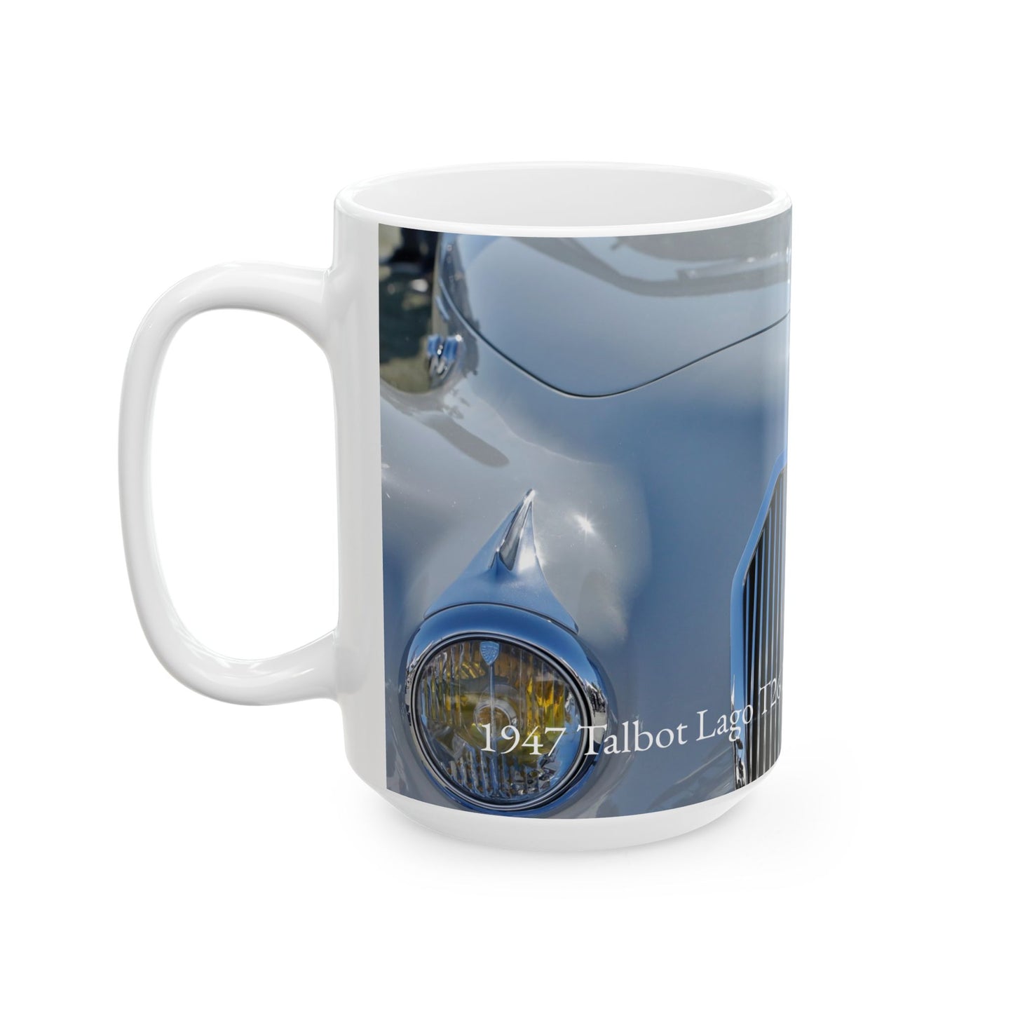 1947 Talbot Lago T26 Record Sport Coupe De Ville Classic Car Front End Grill Badge Emblem Wrap Around Ceramic Mug, (11oz, 15oz)