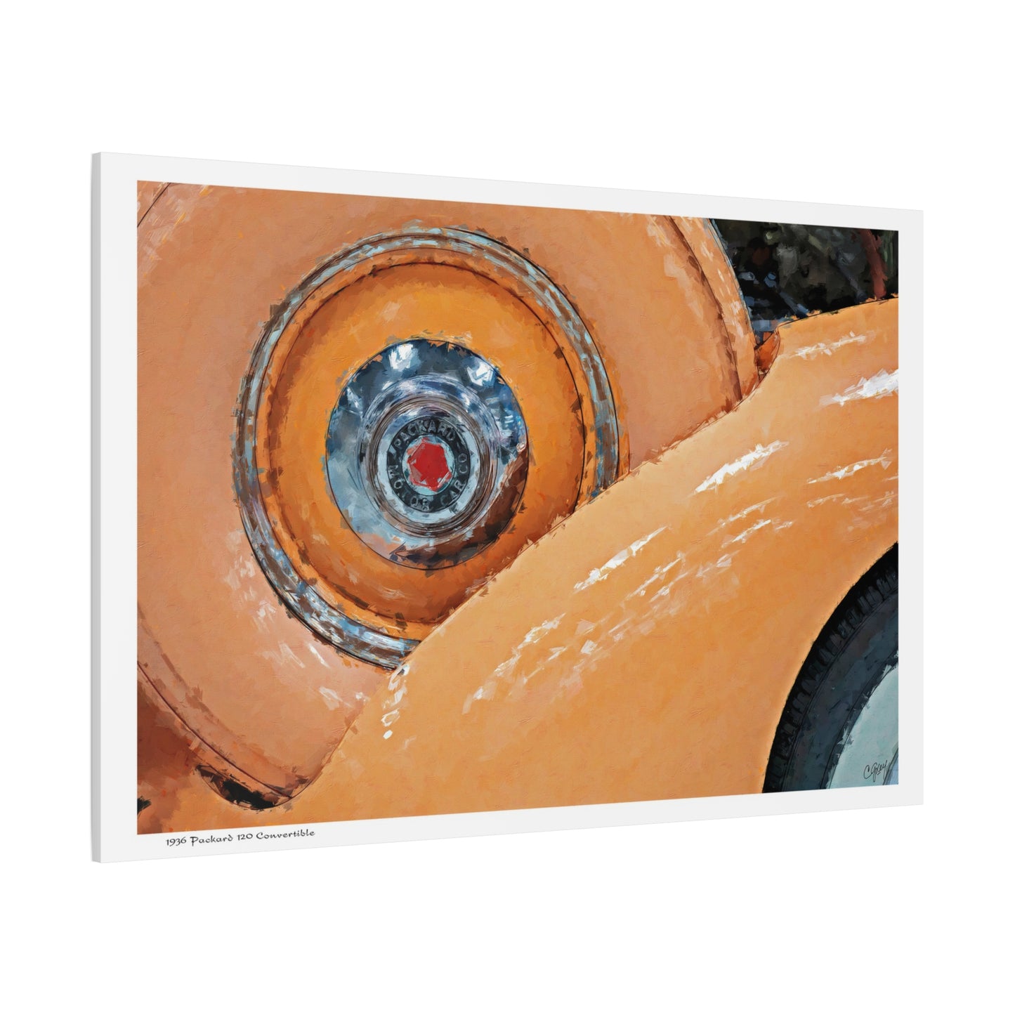 Canvas Print - 1936 Packard 120 Convertible Painting